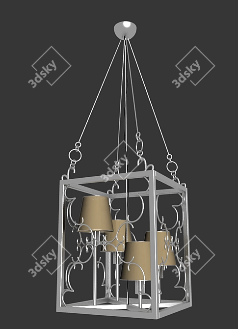 Baga 3291 Pendant Light 3D model image 1