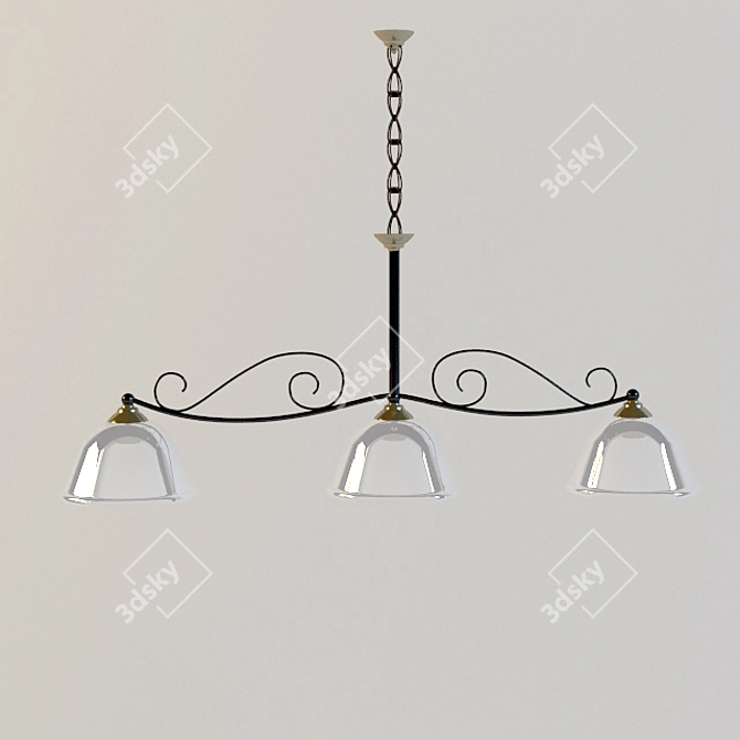 Elegant Chandelier Ceiling Light 3D model image 1