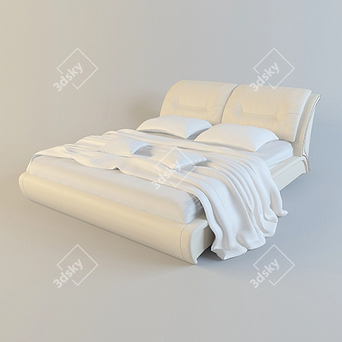8 March Leather Bed 3D model image 1