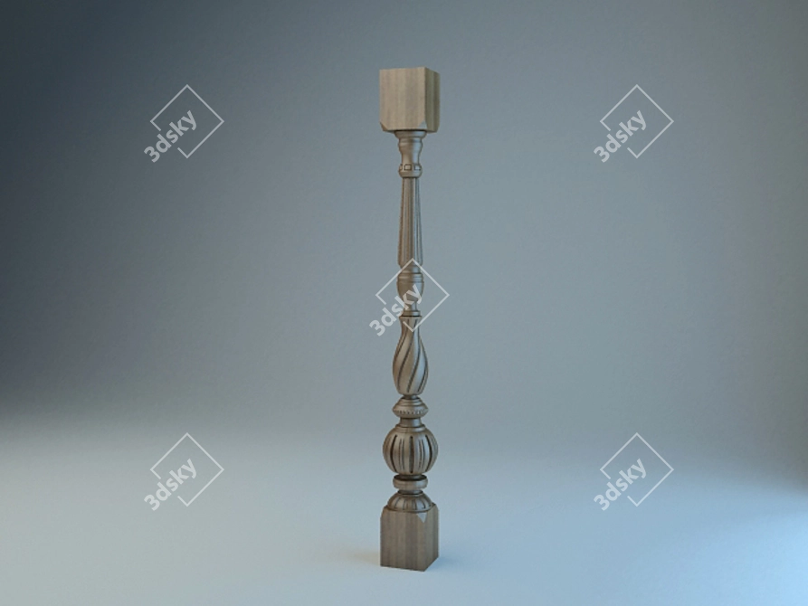 Vintage Baluster: Traditional Russian Craftsmanship 3D model image 1