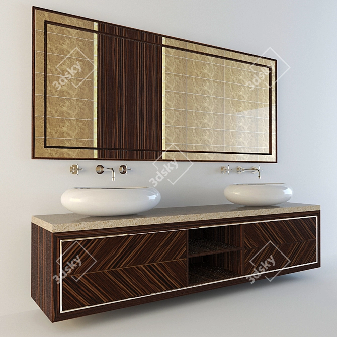 Relaxation Station: Modern Bath Furniture 3D model image 1