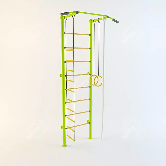 Swedish Wall: Functional Fitness Equipment 3D model image 1