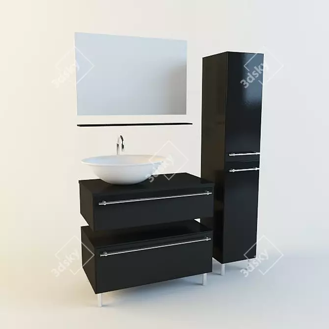 Valente: Stylish Bathroom Furniture 3D model image 1