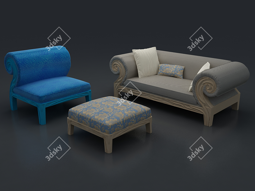 Modern Elegance: BM Style Contemporary Sofa 3D model image 1