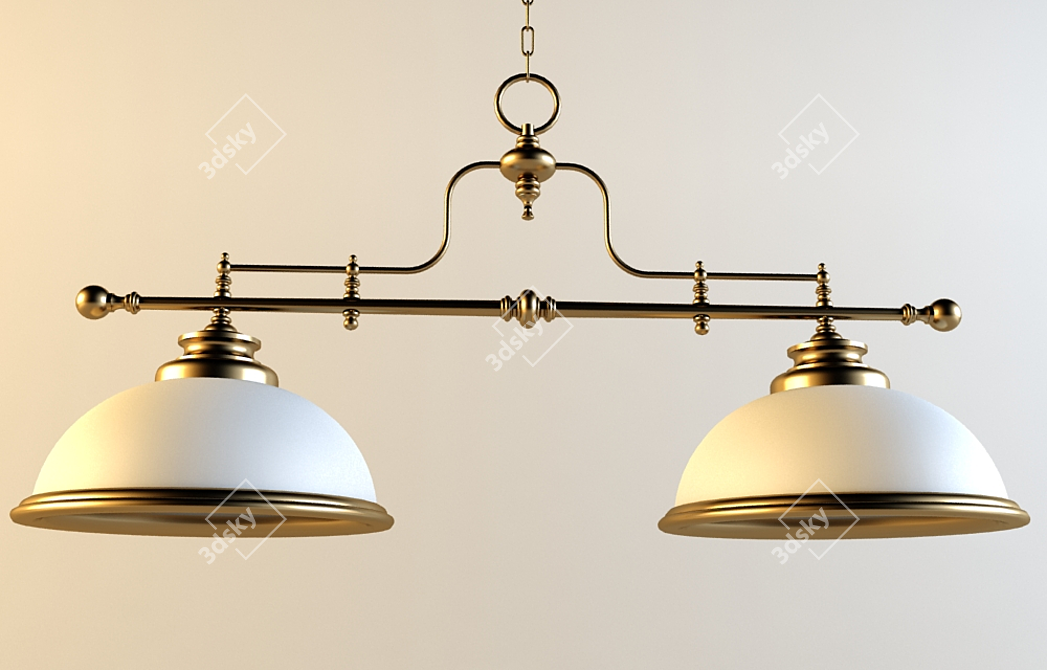 Vintage Florenz Chandelier: 960x350x500h 3D model image 1