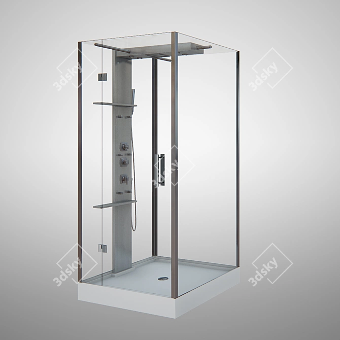 Modern Shower Cubicle 3D model image 1