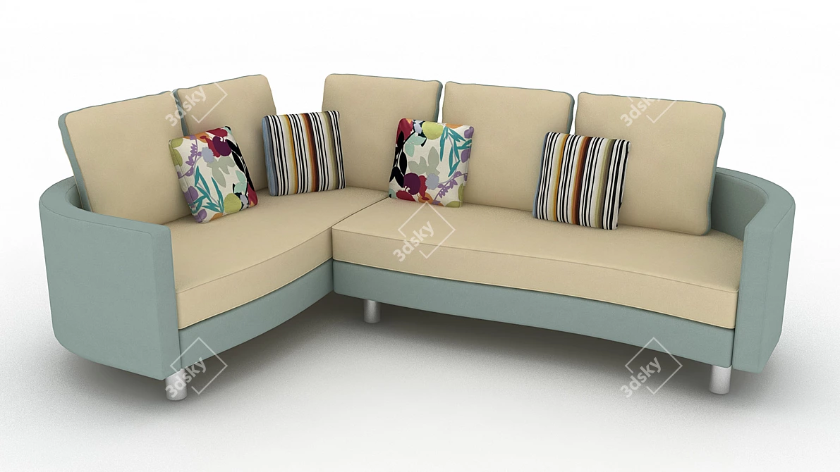 Nicole Sofa: Sleek & Stylish 3D model image 1