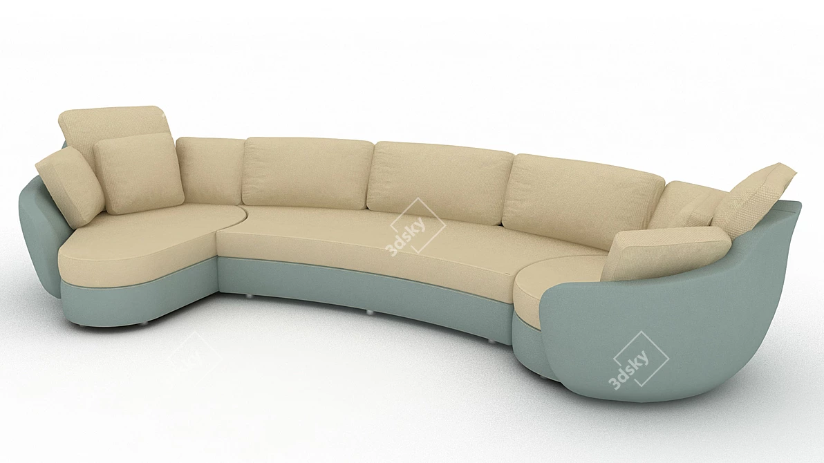 Elegant Vegas Sofa 3D model image 1