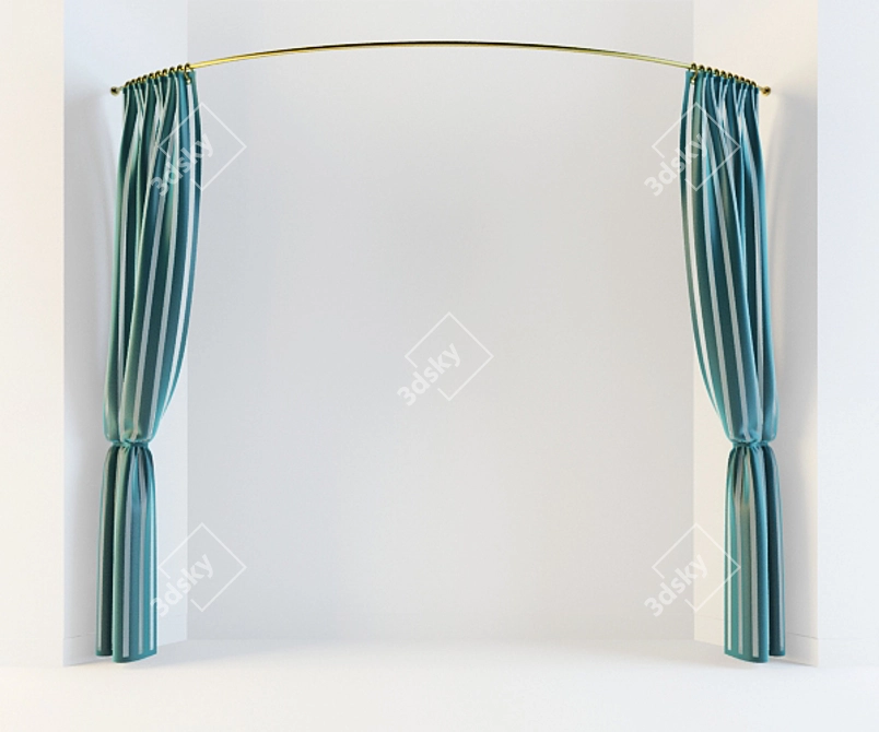 Bathroom Slat: Elegant and Functional 3D model image 1