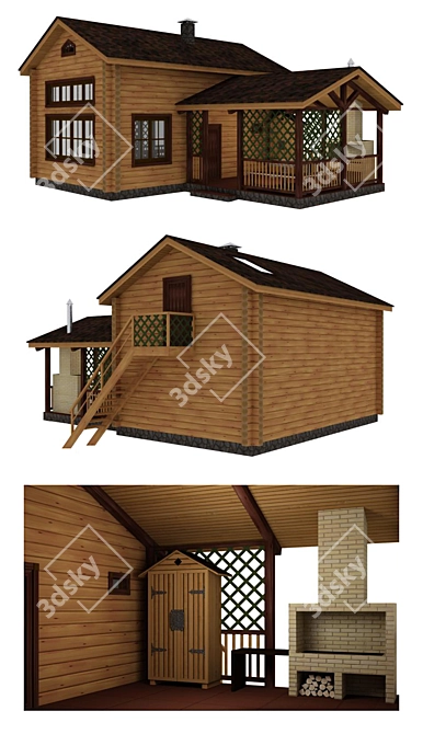Veranda Bath: Spa Experience at Home 3D model image 1
