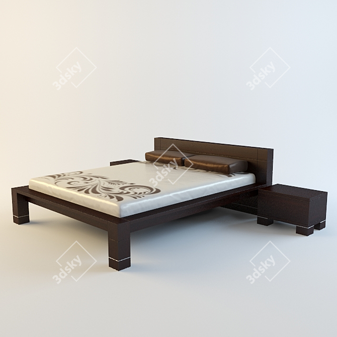 Karina Bed 3D model image 1