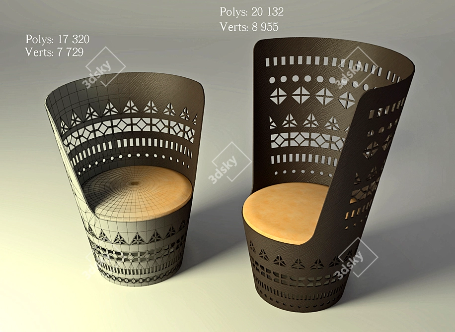 Luxury Dogon Chair by Laviani 3D model image 1
