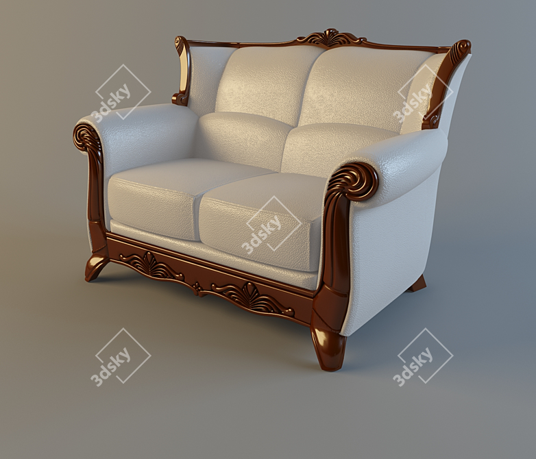 Napoleon Double Sofa by Potyutkov 3D model image 1