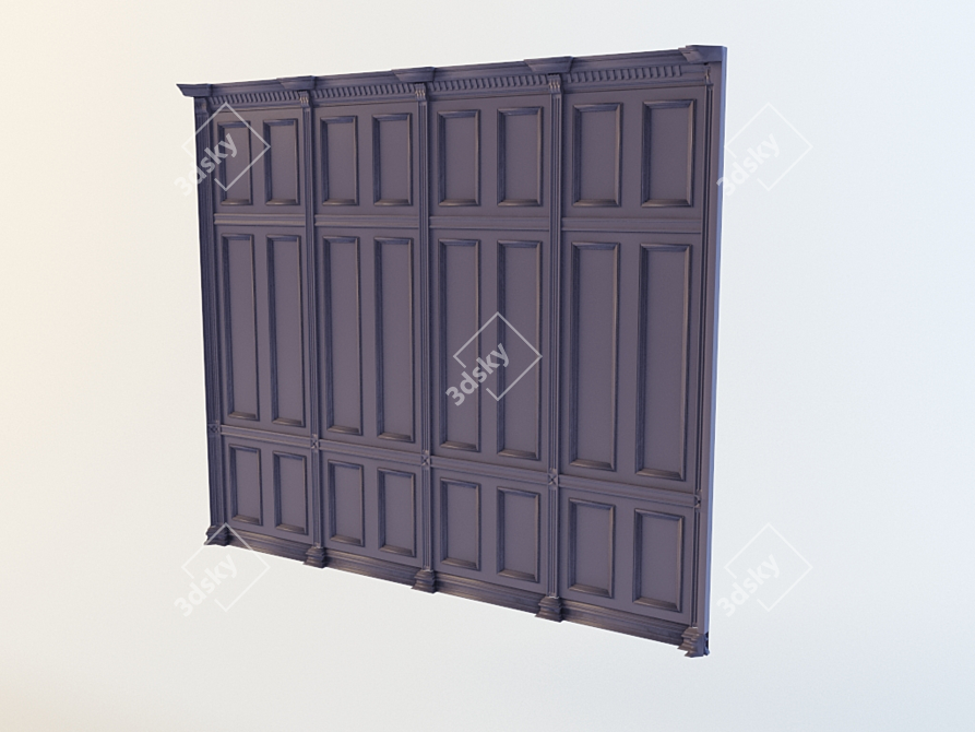 Classic Wall Paneling 3D model image 1