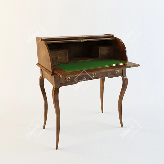 Spanish Style Office Desk 3D model image 1