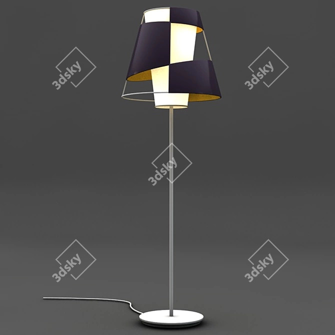 Elegant Crinolina Chandelier 3D model image 1