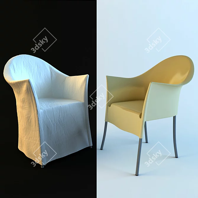 Elegant Textured Lord Yo Chair 3D model image 1