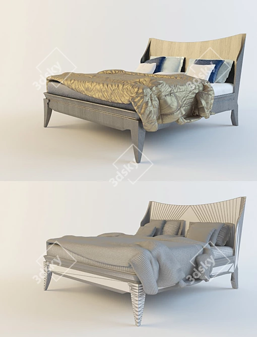 Mekran Belfort Bed 3D model image 1