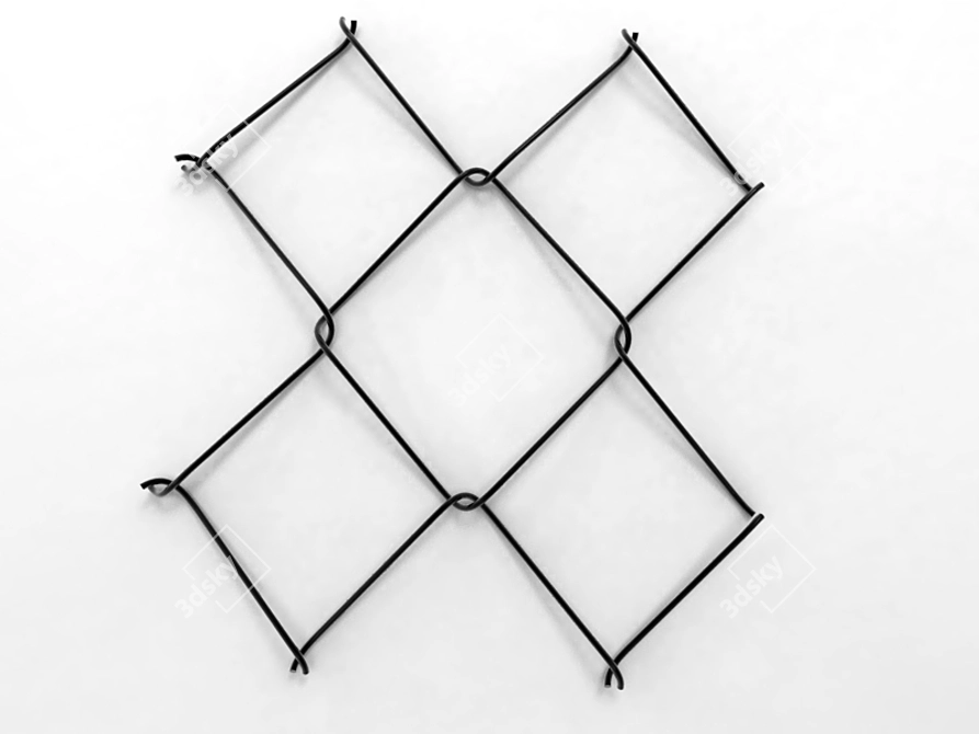 3D Patterned Fence Mesh 3D model image 1