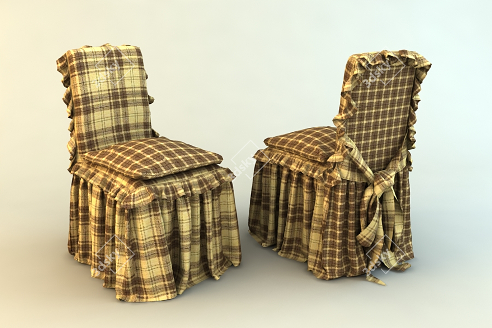 Chair Pouch with Cushion: Organize with Style 3D model image 1