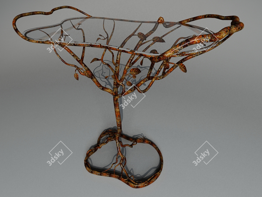 Forged Tree Table 3D model image 1