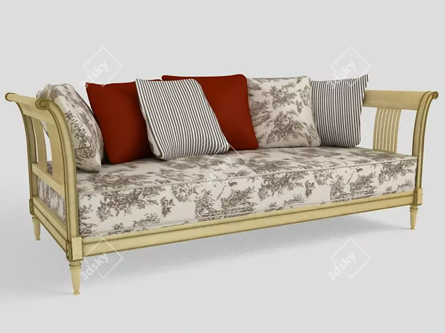 Classic Couch by SALDA 3D model image 1