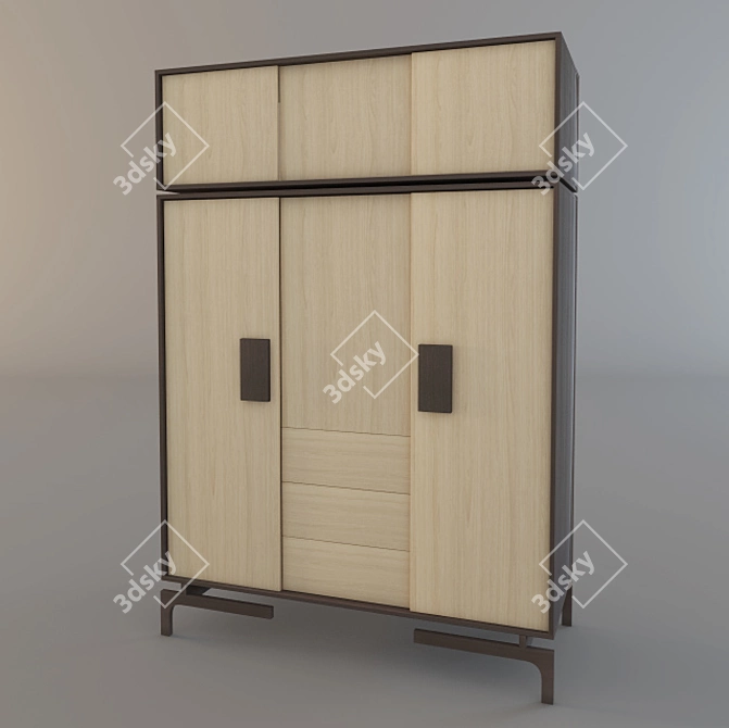 Kokeshi Vox Kids Wardrobe 3D model image 1