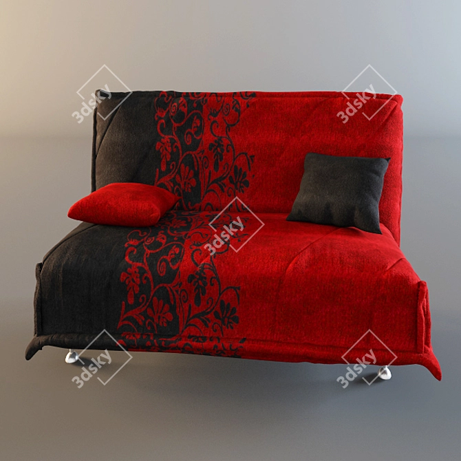 Elegant Geisha Sofa 3D model image 1
