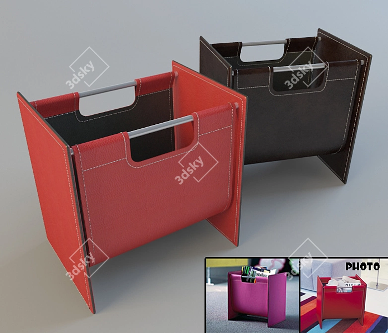 Cattelan Italia Leather Gazetnica 3D model image 1