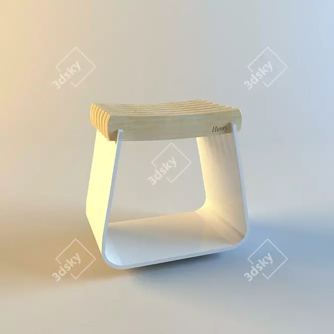 Elegant Henry Stool: Creation by Alexandre 3D model image 1