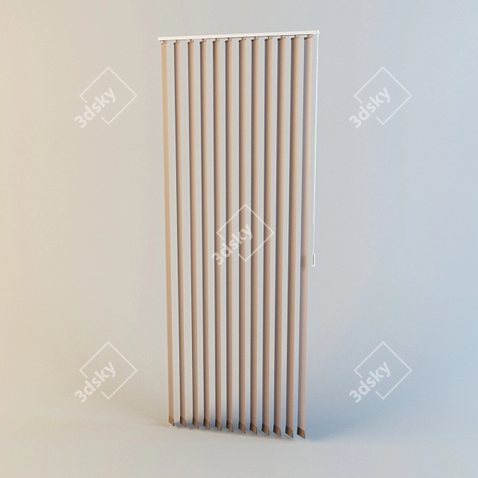 Vertical Blinds: Sleek & Versatile 3D model image 1