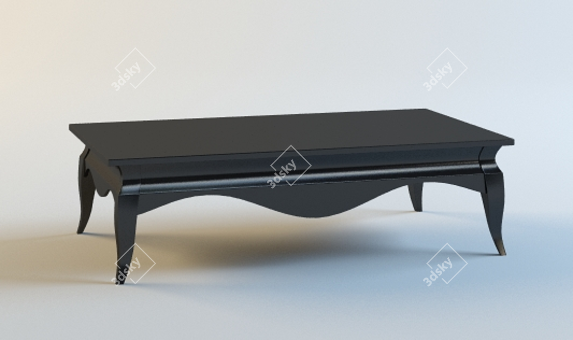 Modern Wooden Table 3D model image 1