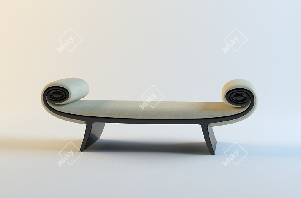 Modern Fabric Sofa 3D model image 1