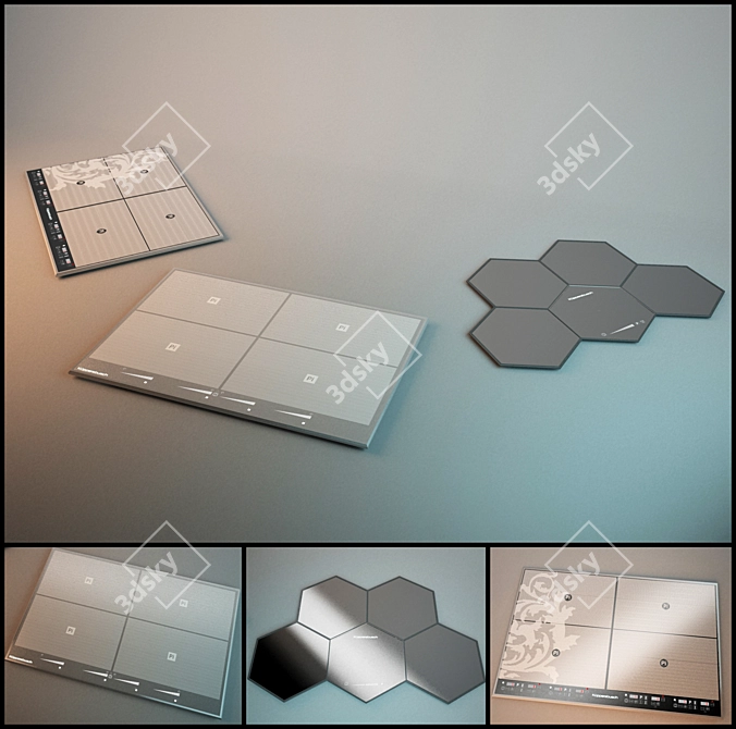 High-Quality Cooktops with Texture Archive 3D model image 1