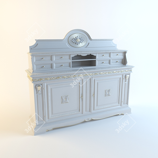 Elegant Bakokko Buffet 3D model image 1