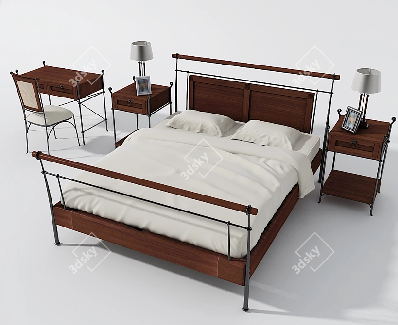 Laguna Dream Bedroom Set 3D model image 1