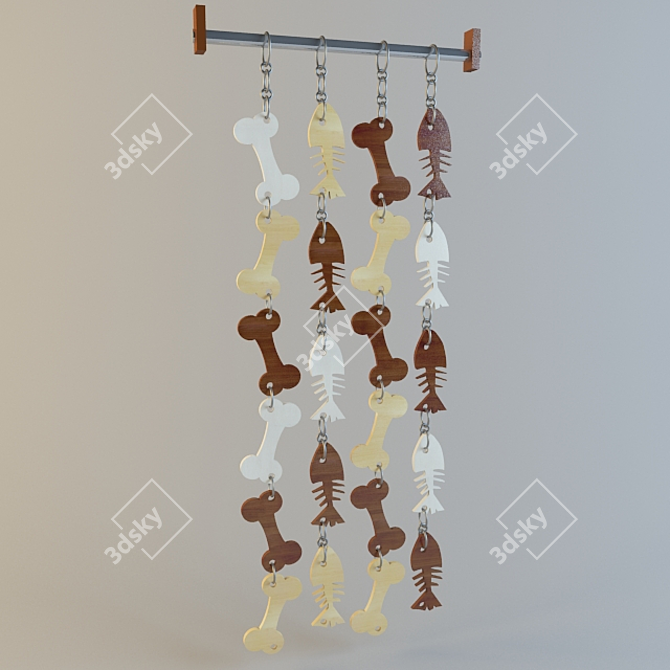 Pet-Friendly Partition Wall 3D model image 1