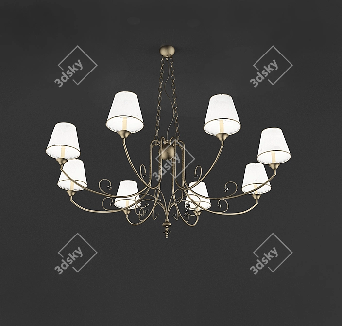 Elegant Camilla Chandelier 3D model image 1