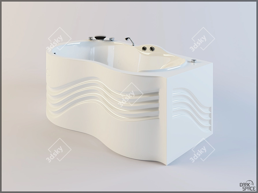 Relax in Style: Pasadena Hydrotherapy Bathtub 3D model image 1