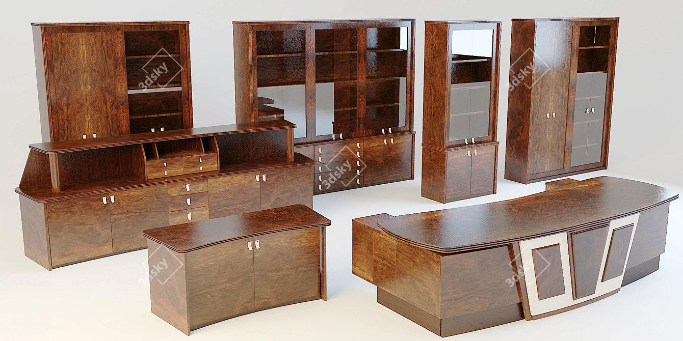 FALCON Executive Cabinet Set 3D model image 1