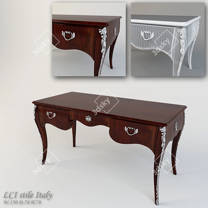 Stylish LCI STILE Office Desk 3D model image 1