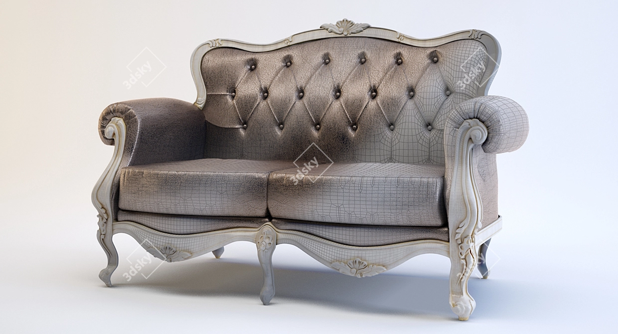 Title: Italian Crafted CAVIO Sofa 3D model image 1