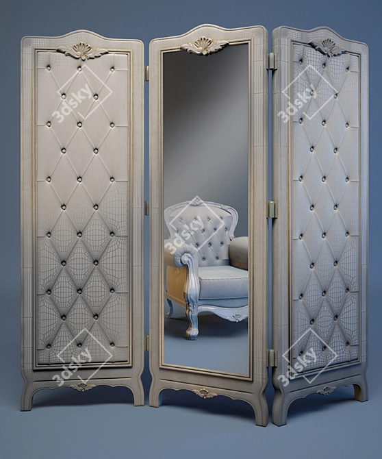 Italian Mastercrafted CAVIO Room Divider 3D model image 1