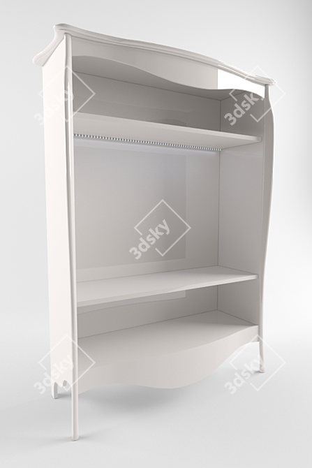 Elegant Rose TV Stand 3D model image 1