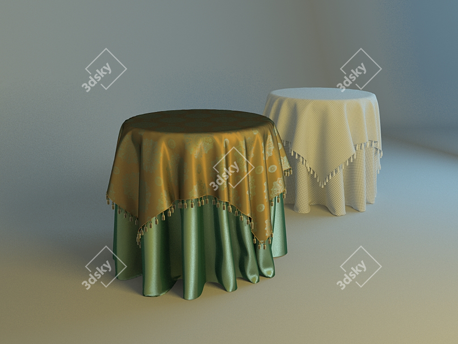 Texture-Tuned Everyday Tablecloth 3D model image 1