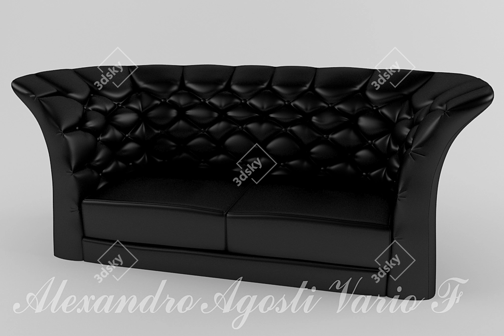 Alexandro Agosti Vario F: Versatile Designer Sofa 3D model image 1