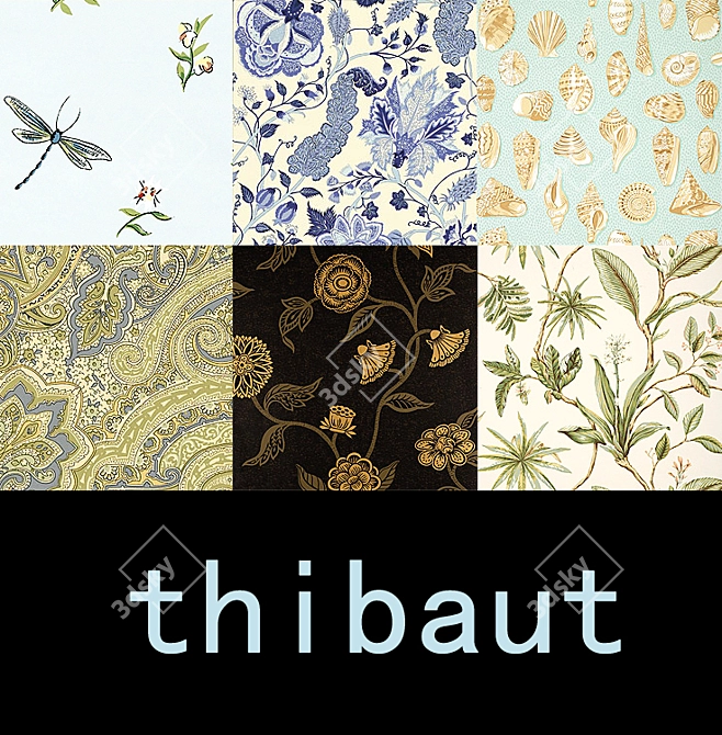 Thibaut’s American Wallpaper Textures 3D model image 1