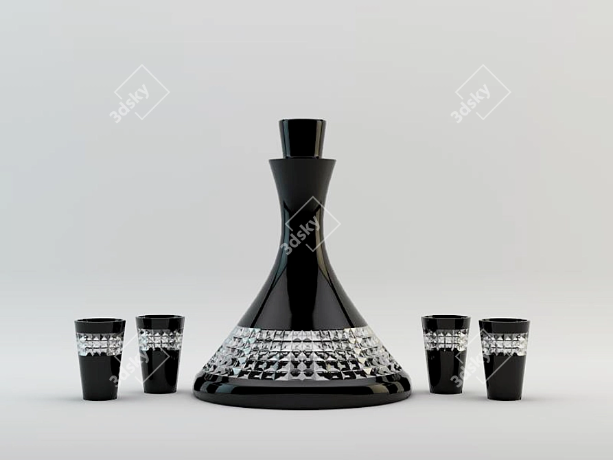 Elegant "John Rocha" Decanter 3D model image 1