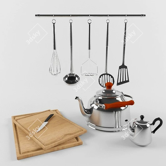 Kitchen essentials: Cook, serve, and enjoy! 3D model image 1