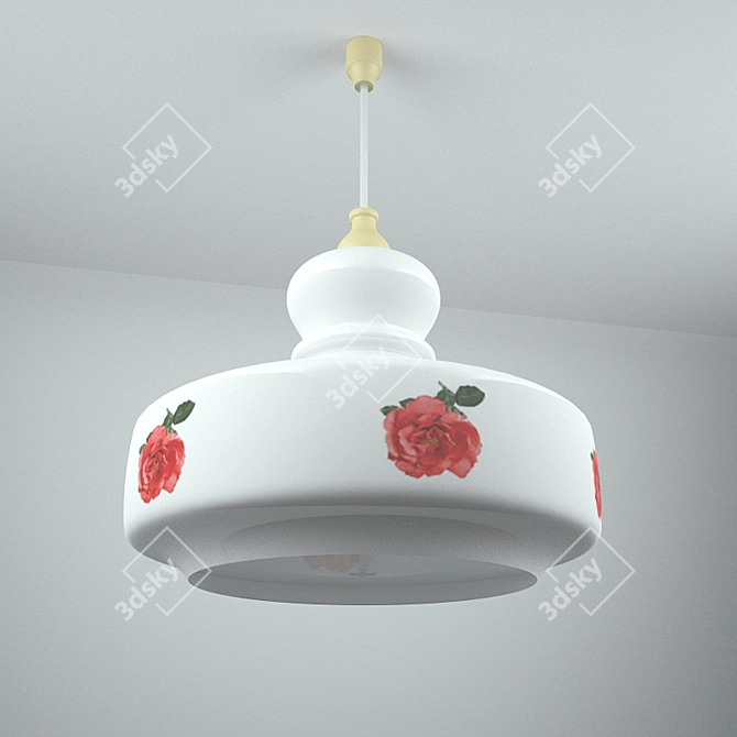 Title: Vintage USSR Kitchen Lamp 3D model image 1